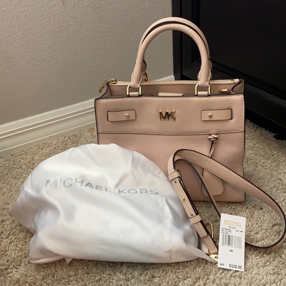 Michael Kors Reagan Soft Pink Leather Satchel - Picture 2 of 4